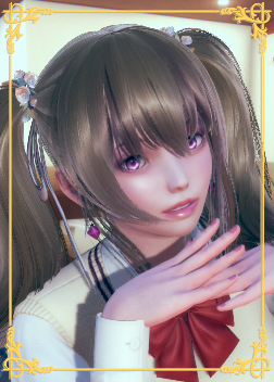 《AI少女》白色襯衫米黃色馬甲女高中生MOD
