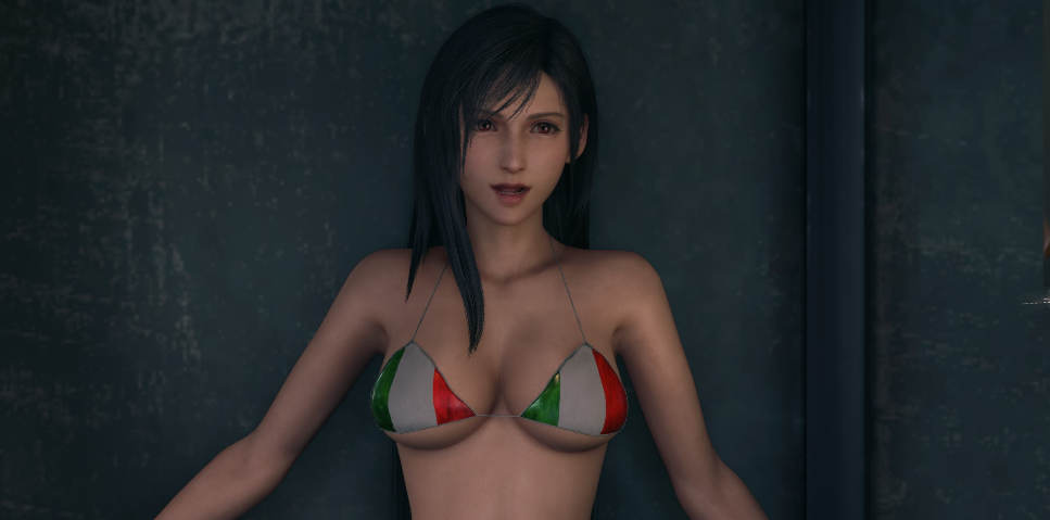《最終幻想7：重制版》蒂法夏日海邊意大利比基尼泳裝MOD