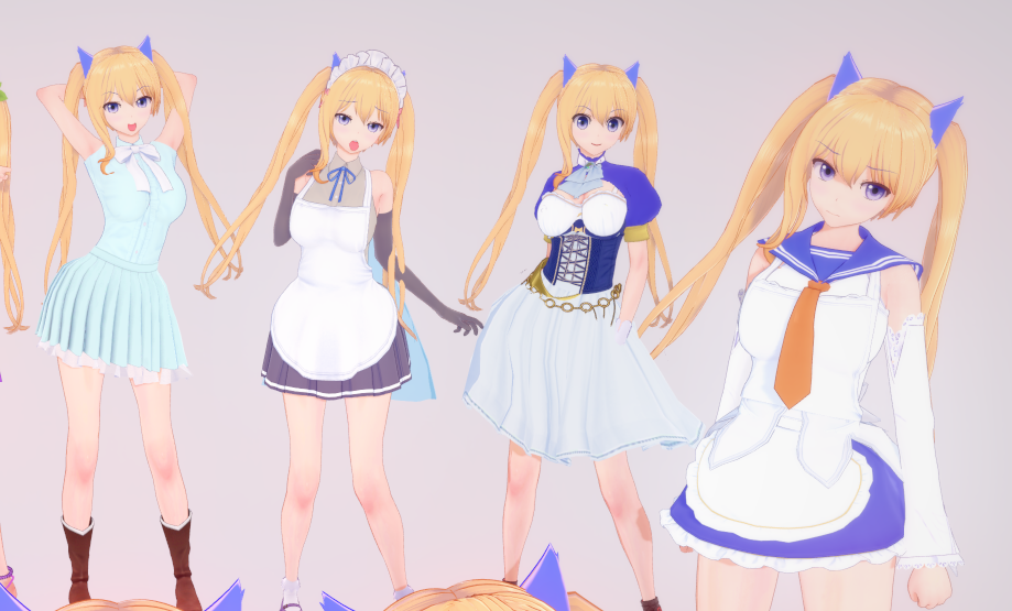 《戀活Sunshine》金發雙馬尾傲嬌女仆美少女MOD