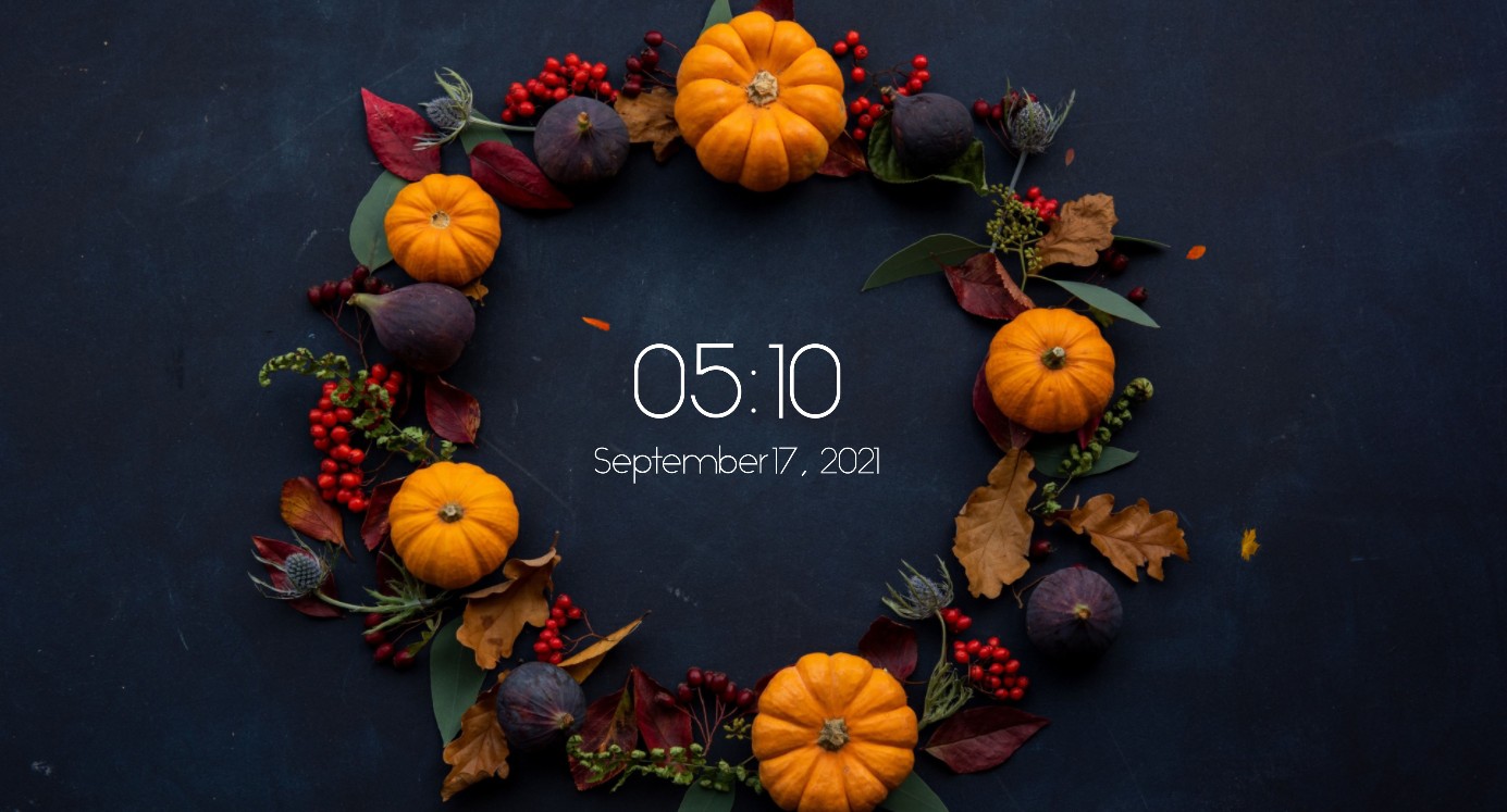 《Wallpaper Engine》南瓜花環動態壁紙