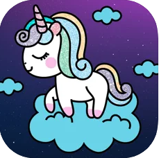 獨角獸著色書閃光