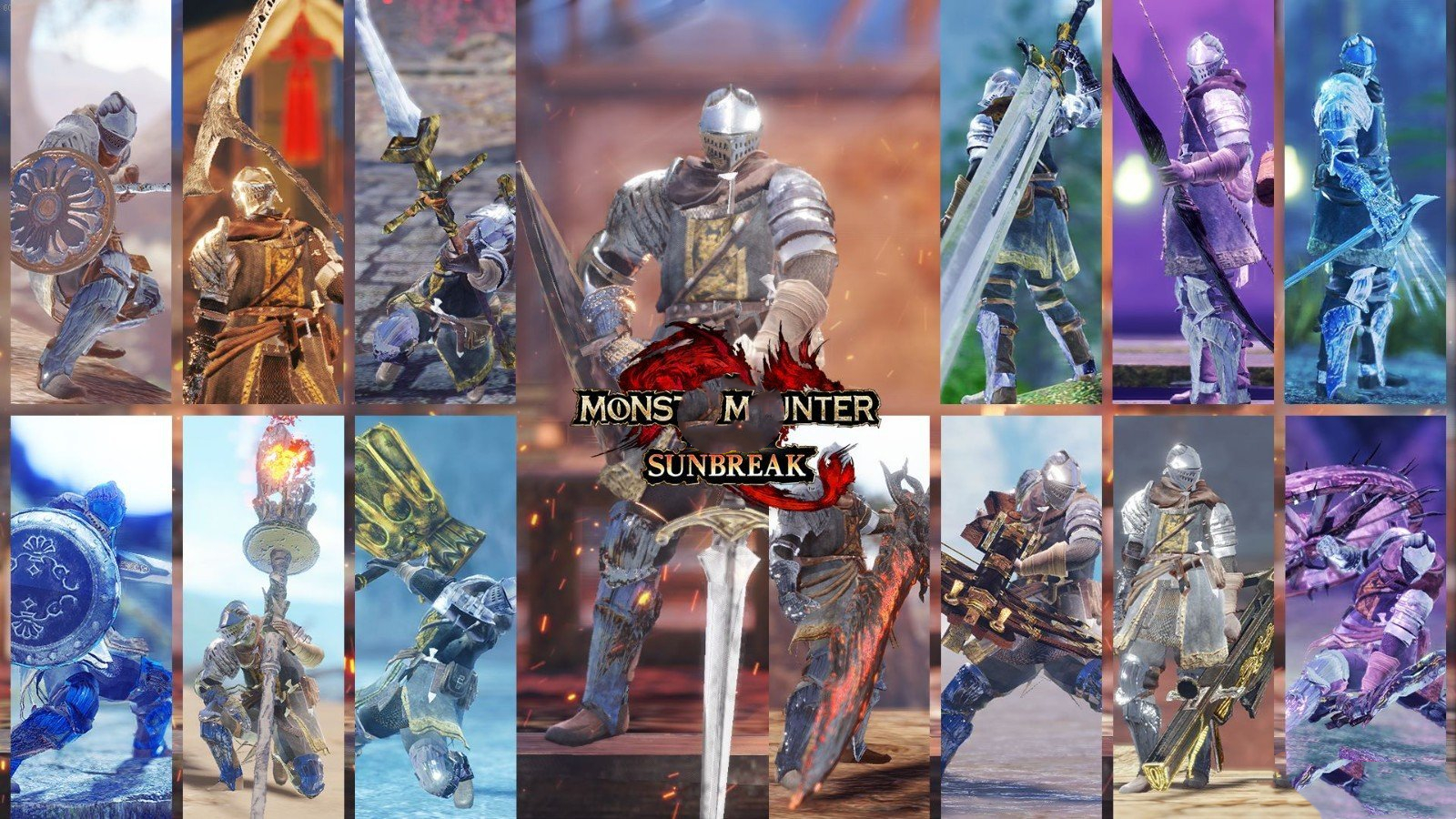 《怪物獵人：崛起》精英騎士-14種武器MOD