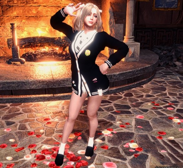《怪物獵人世界：冰原》女性角色精美秋季校服v1.2MOD