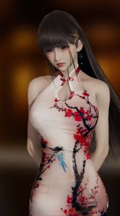 《AI少女》性感身材旗袍美女MOD