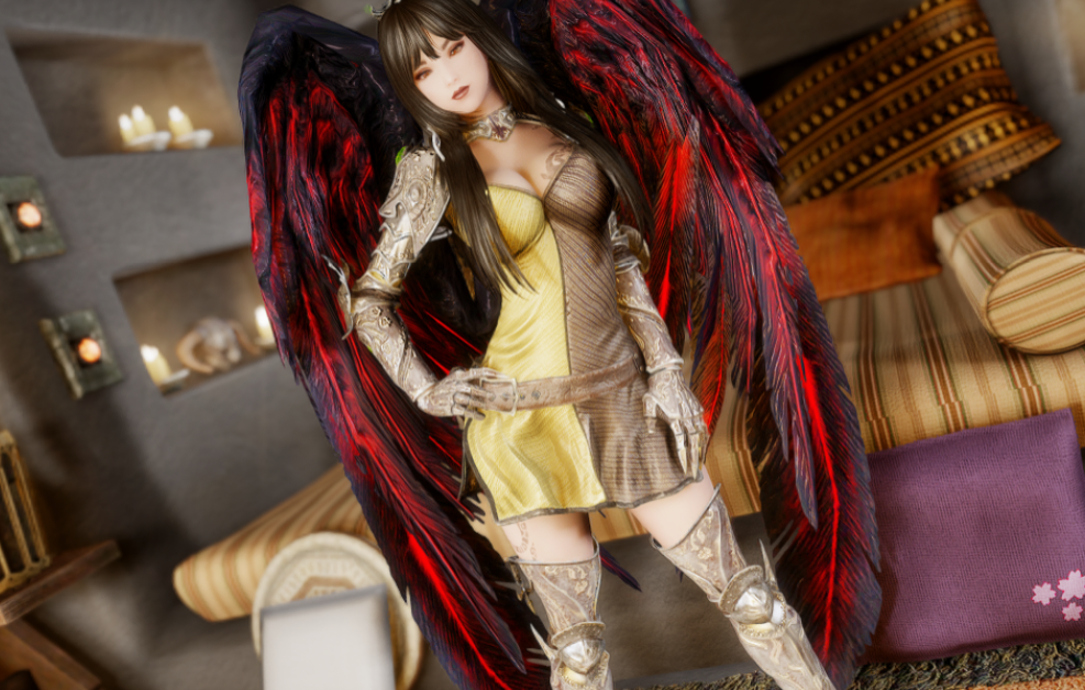 《上古卷軸5：天際重制版》性感墮天使女隨從米莎MOD