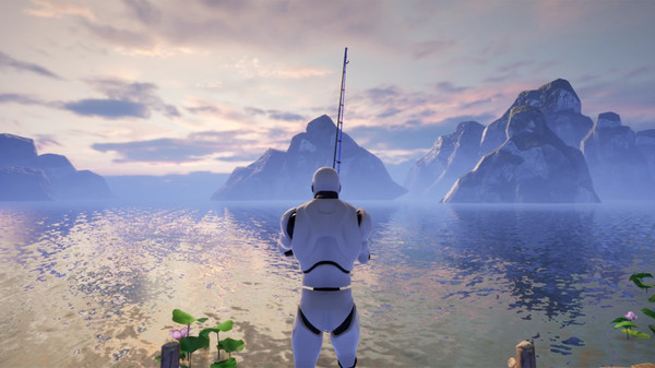 大明湖畔荷花釣魚