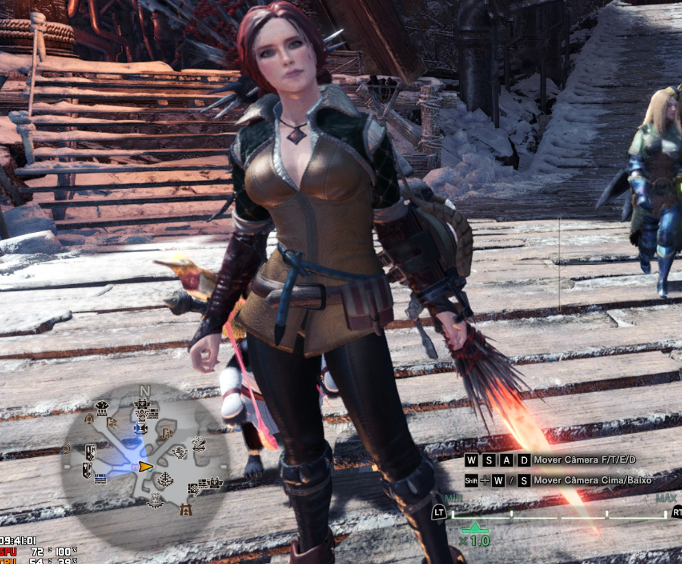 《怪物獵人世界：冰原》女性角色化身巫師3女主角特莉絲MOD