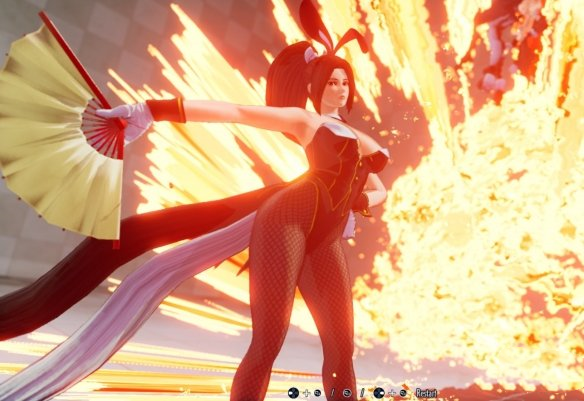 《拳皇15》不知火舞黑色兔女郎形象MOD