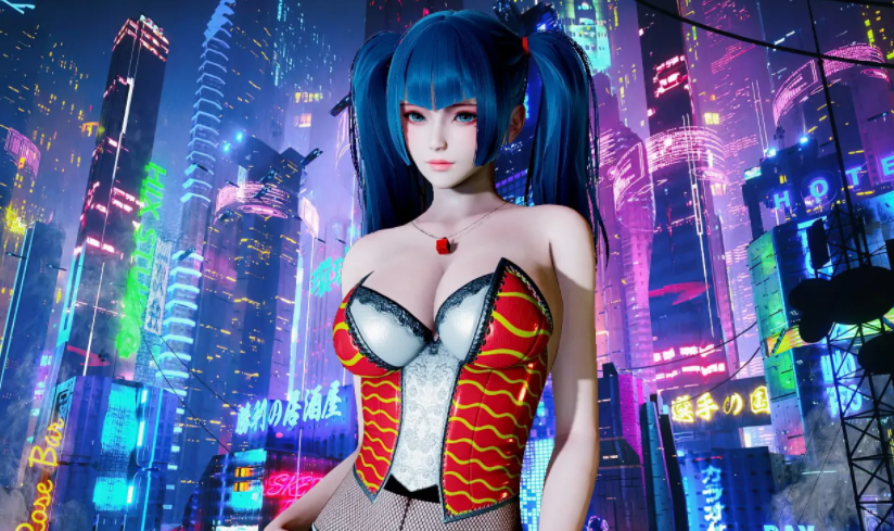 《AI少女》賽博風(fēng)雙馬尾性感小姐姐MOD