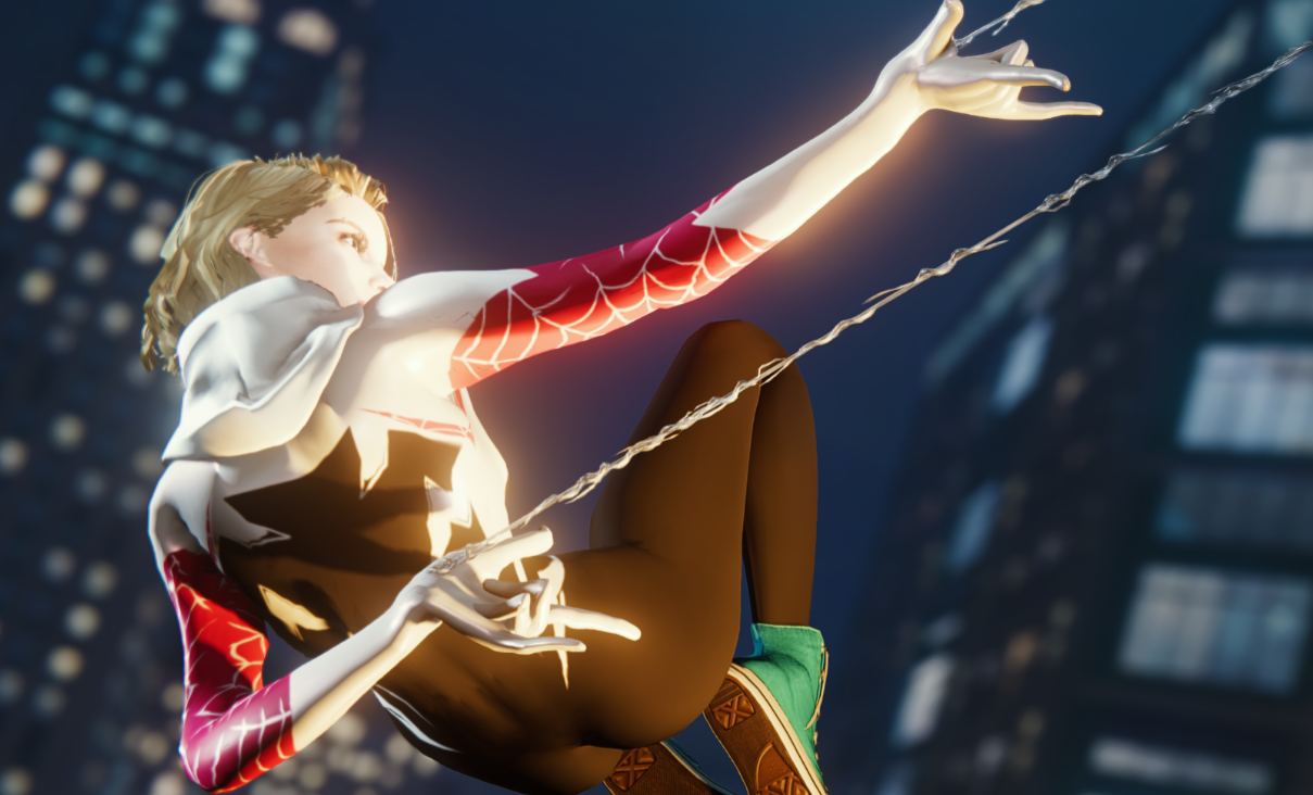 《漫威蜘蛛俠：重制版》無頭套格溫戰衣MOD