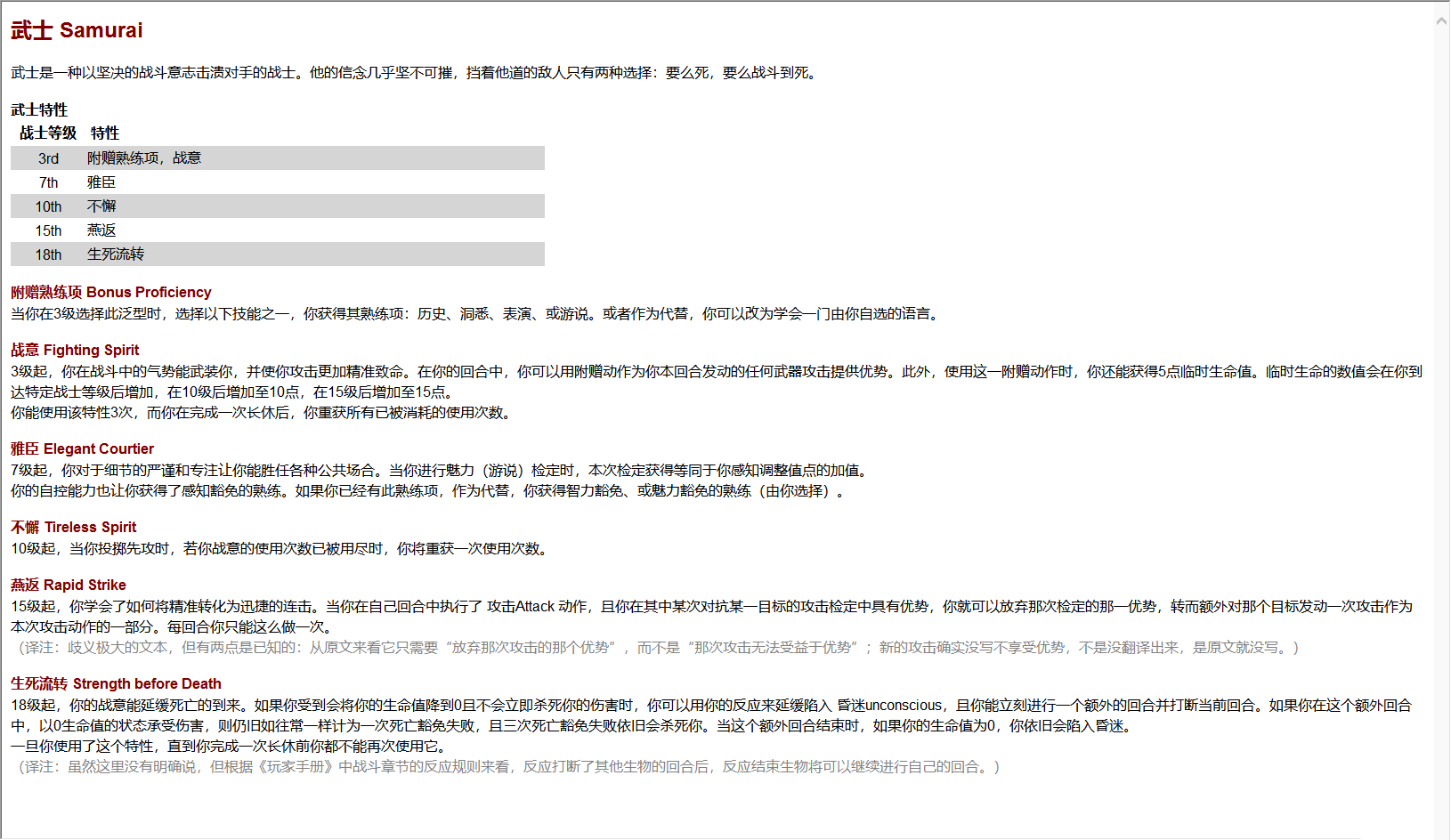 《博德之門3》戰(zhàn)士子職：武士MOD