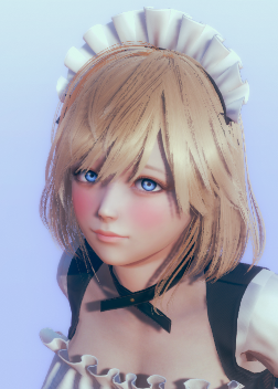 《AI少女》金發藍眼誘人腮紅女仆裝美少女MOD