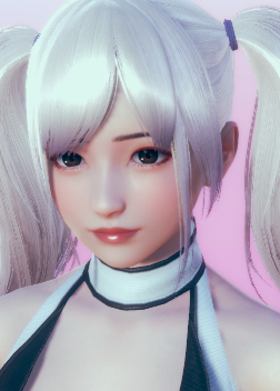 《AI少女》白色雙馬尾黑色性感吊帶小姐姐MOD