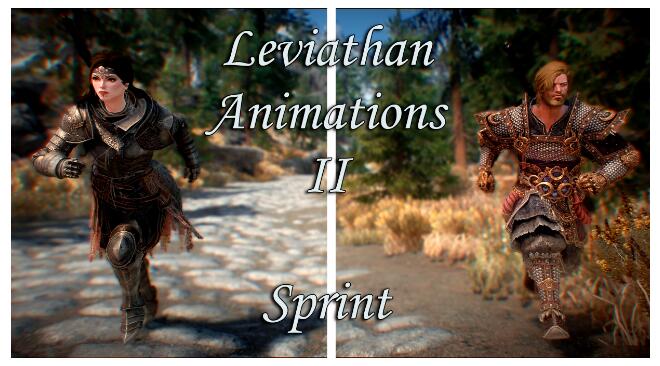 《上古卷軸5：天際重制版》新的角色沖刺動畫MOD[Leviathan Animations II]
