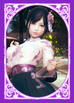 《AI少女》白色上衣紫色長裙和服小姐姐MOD