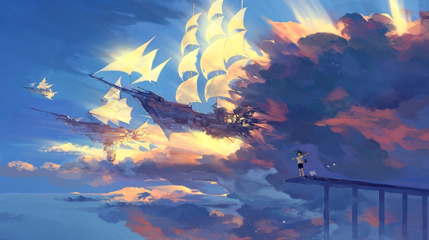 《Wallpaper Engine》天空船繪圖動(dòng)態(tài)壁紙