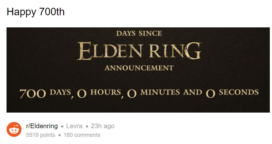 正式公布700天《Elden Ring》不搞新事情