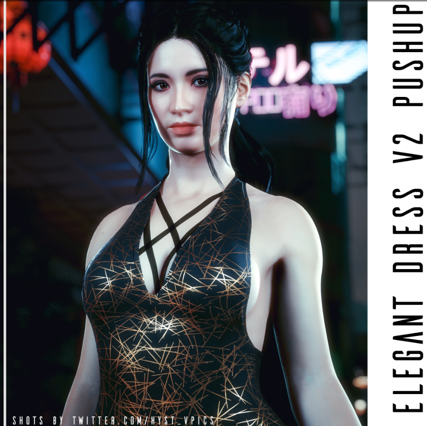 《賽博朋克2077》優雅連衣裙MOD