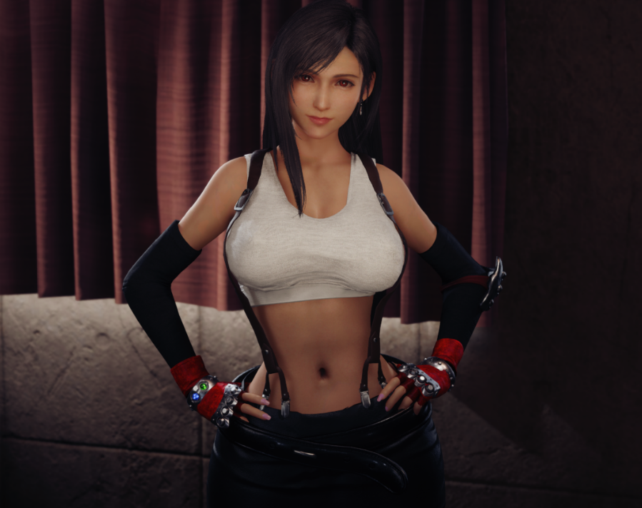 《最終幻想7：重制版》蒂法初始服裝白皙皮膚MOD