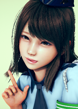 《AI少女》黑色短發(fā)性感女警MOD