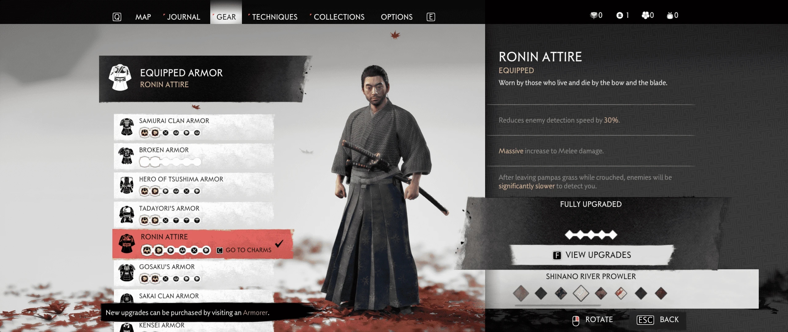 《對馬島之魂：導演剪輯版》浪人盔甲重新紋理MOD