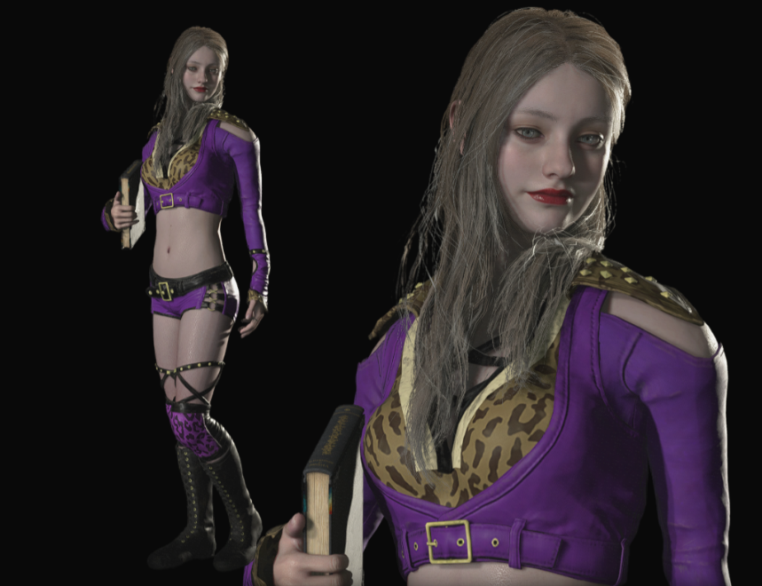 《生化危機8：村莊》性感朋克風紫色豹紋v2.0MOD[需安裝DLC]