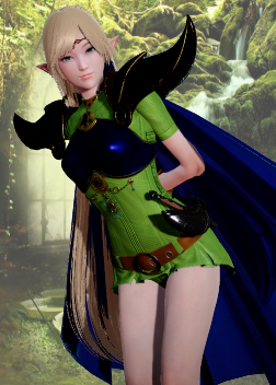 《AI少女》金色長發綠色短裙精靈御姐MOD