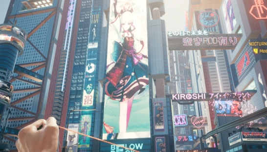 《賽博朋克2077》原神神里凌華廣告牌MOD