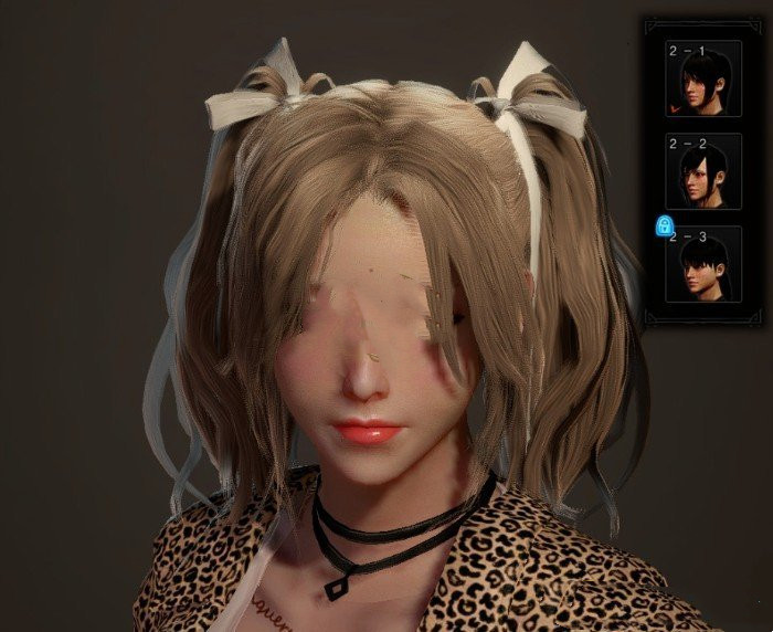 《怪物獵人：世界》白絲帶可愛雙馬尾發型MOD