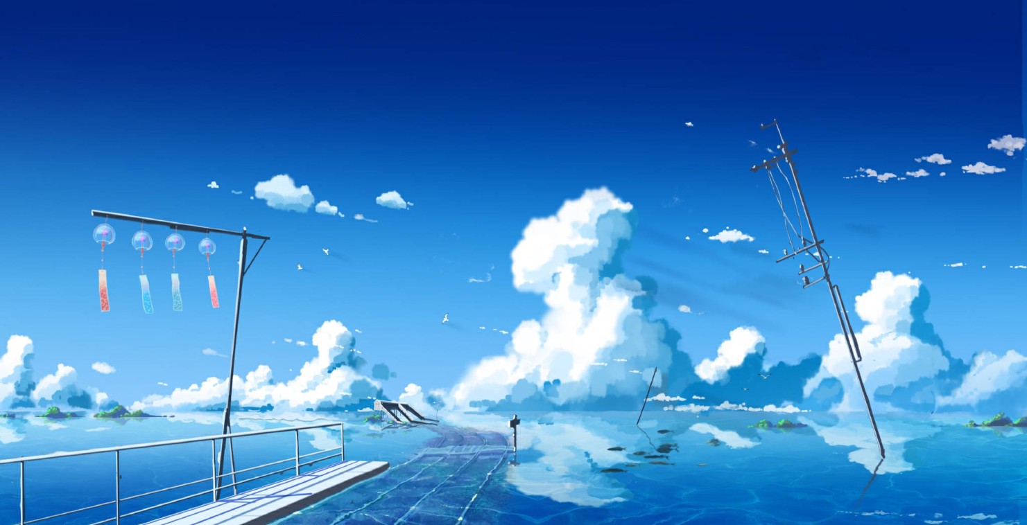 《Wallpaper Engine》海中列車道動態壁紙