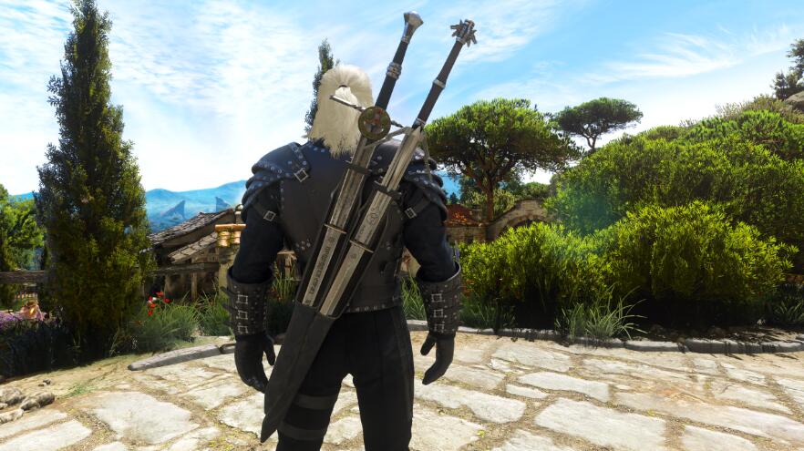 《巫師3次世代版》獵魔人武器使用網飛劍鞘MOD