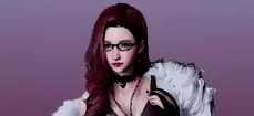 《AI少女》橙色卷發黑色連衣裙誘人身材御姐MOD
