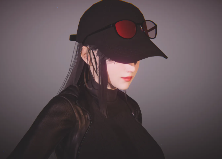 《AI少女》修長身材黑色露臍裝神秘御姐MOD