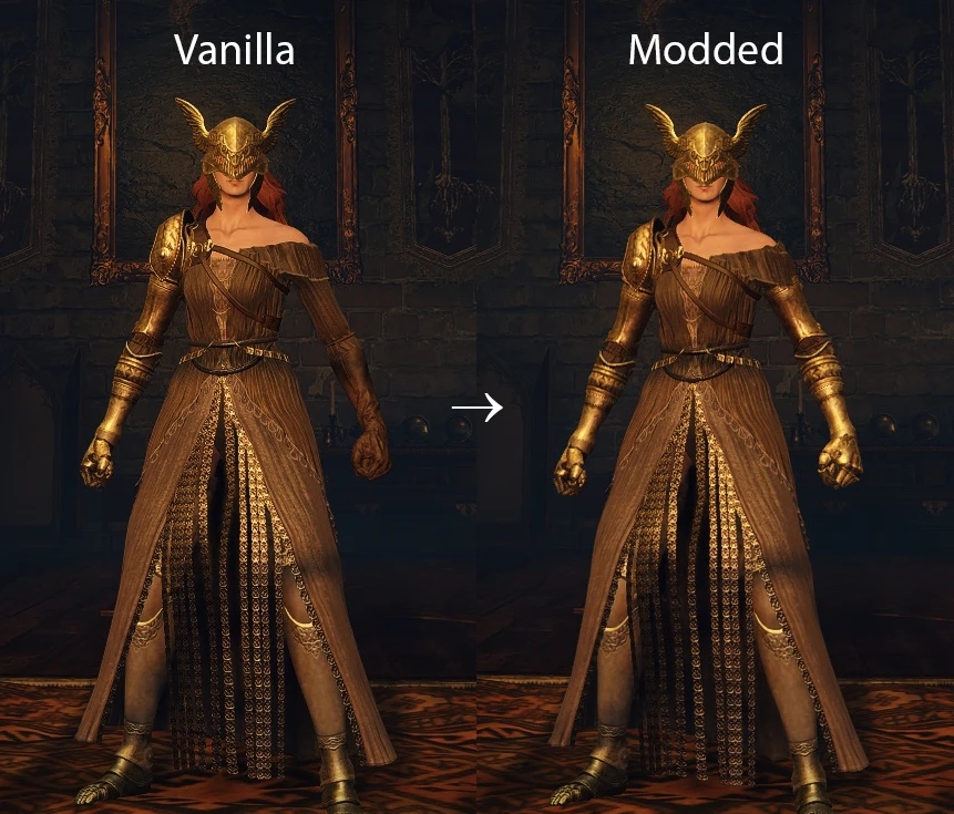 《艾爾登法環》馬萊尼亞盔甲的金屬手臂MOD