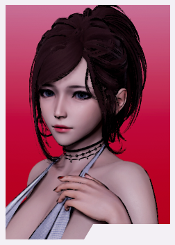 《AI少女》黑色長發白色晚禮服小姐姐MOD