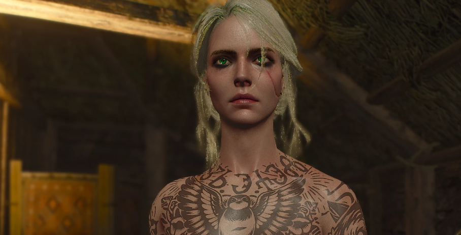《巫師3：次世代版》希里全身紋身MOD
