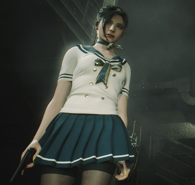 《生化危機2：重制版》艾達克萊爾藍白海員水手服MOD