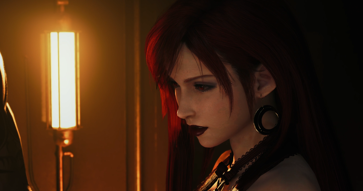 《最終幻想7：重制版》蒂法美艷紅發緞面禮服MOD