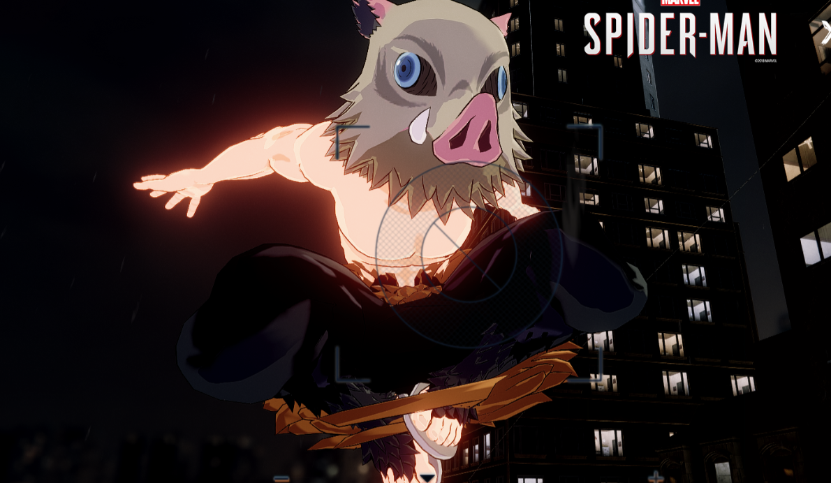 《漫威蜘蛛俠：重制版》鬼滅之刃伊之助蜘蛛俠MOD
