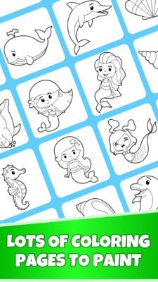 美人魚兒童著色