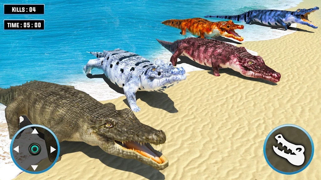 海灘鱷魚3d