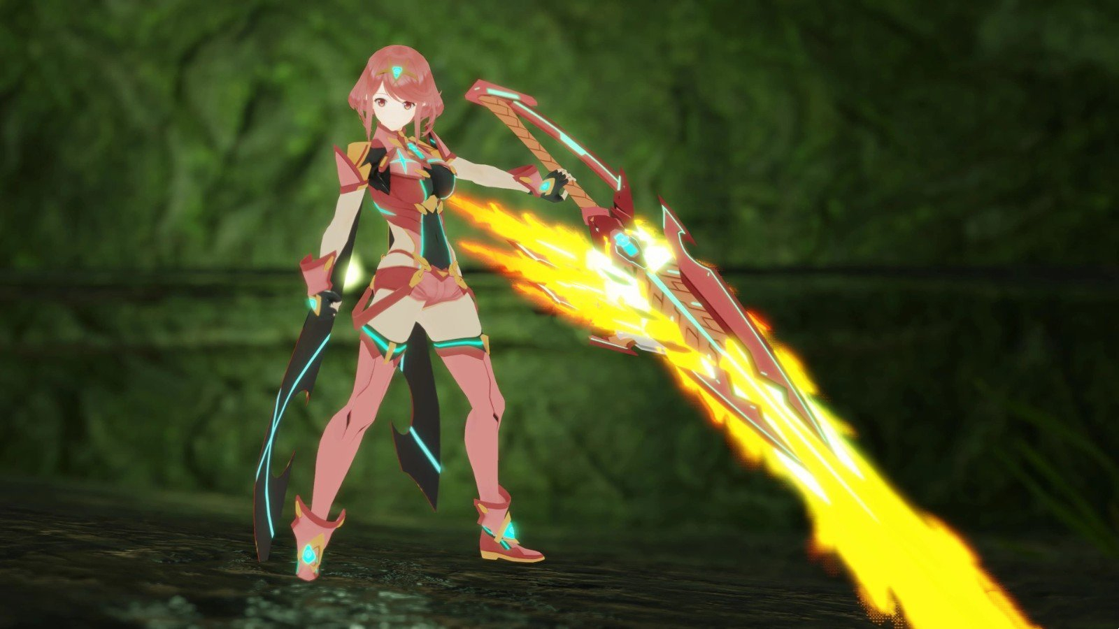 《怪物獵人：崛起》異度神劍2焰外觀（帶有武器）MOD