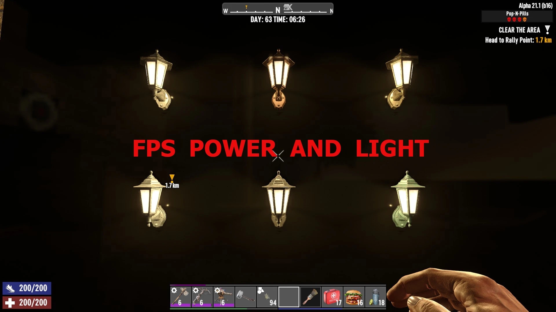 《七日殺》FPS電力和照明A21MOD