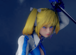 《AI少女》金色雙馬尾藍色緊身衣女特工MOD
