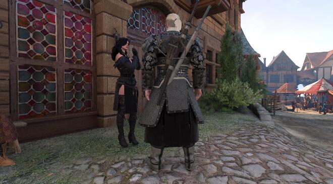 《巫師3次世代版》黑白風格的西境白虎裝甲MOD
