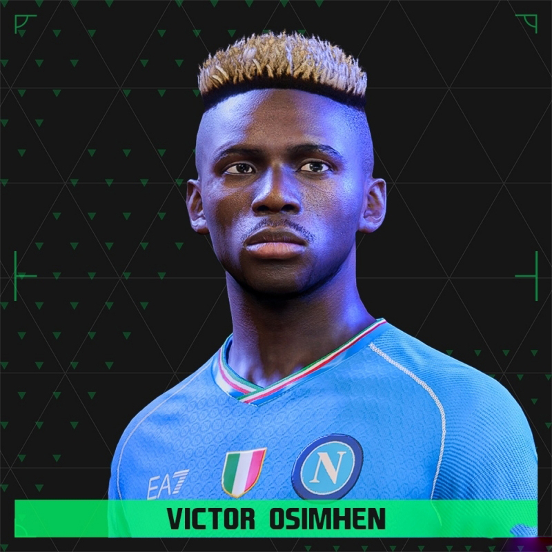 《FIFA 23》奧斯梅恩白發造型臉型補丁