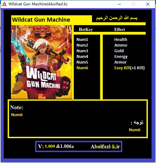 《暴走槍姬》v1.006a六項修改器[Abolfazl]