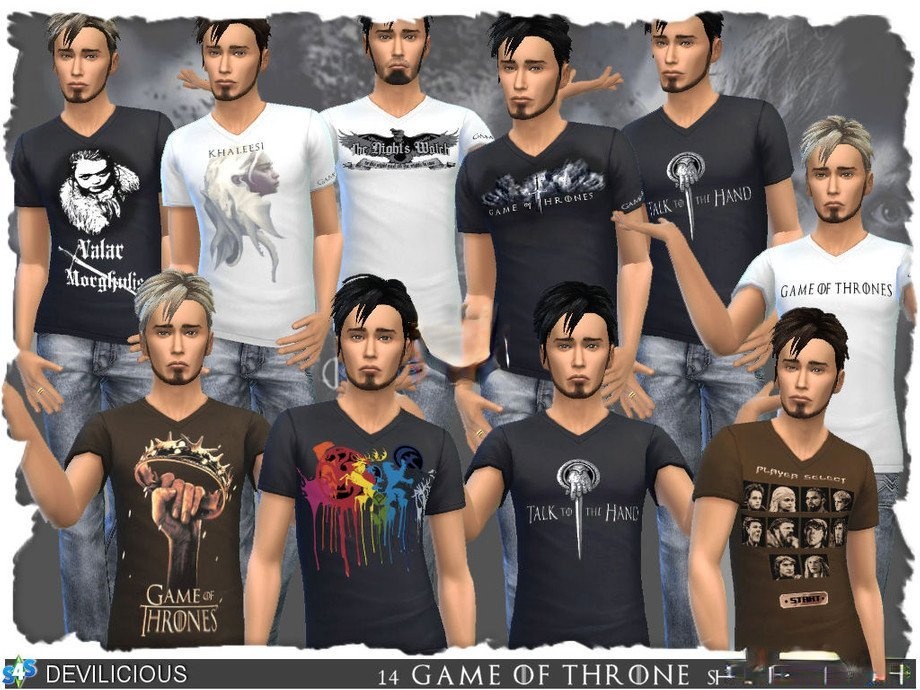 《模擬人生4》權力的游戲男襯衫MOD