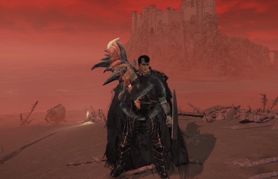 《艾爾登法環》怪物獵人雄火龍大劍MOD