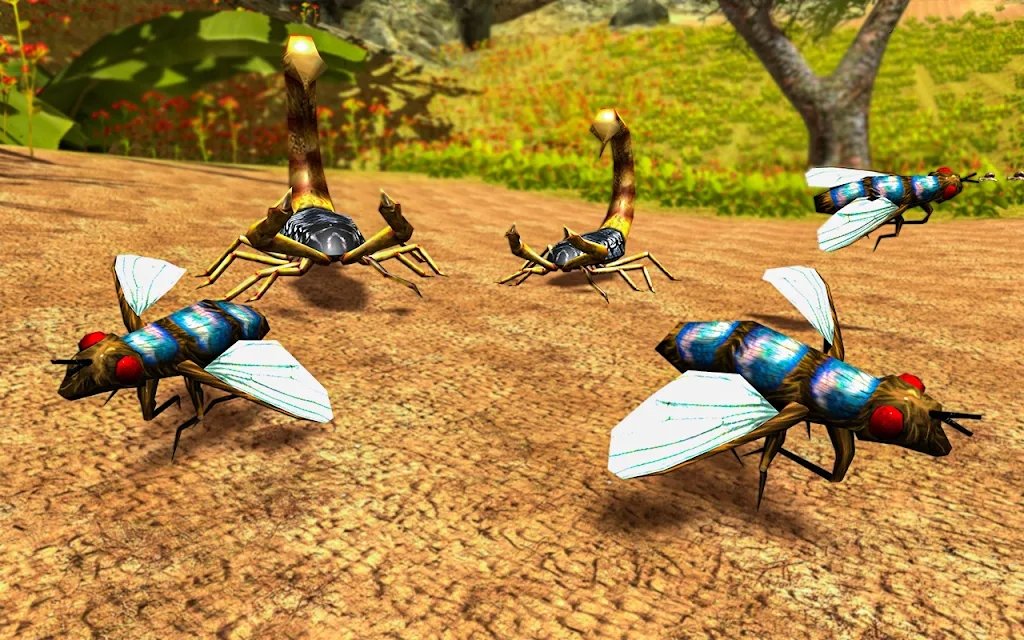 巨型毒液蝎子3D(Scorpion simulator)這款游戲是采用獨(dú)特的動(dòng)作冒險(xiǎn)玩法為主的一個(gè)昆蟲(chóng)主題的游戲，